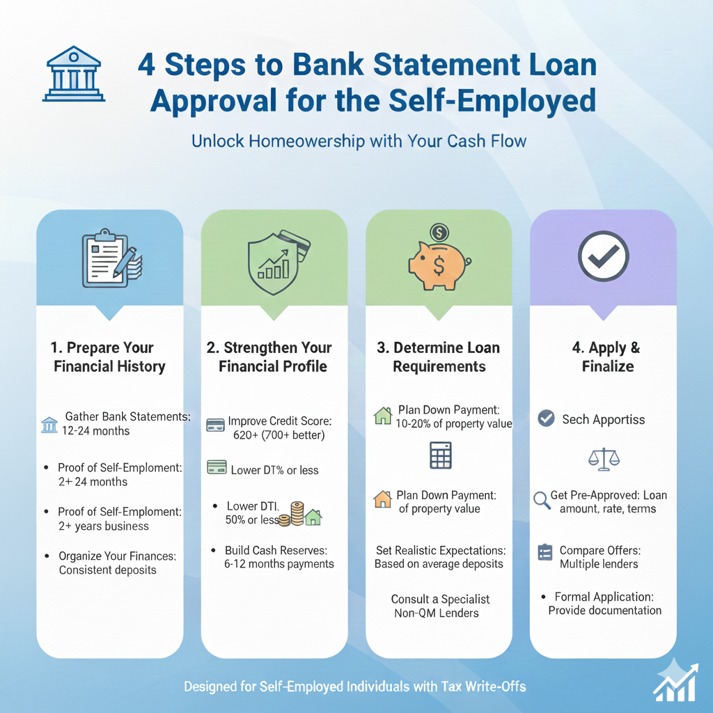 Bank statement loan approval process for self-employed - Jhenesis Mortgage